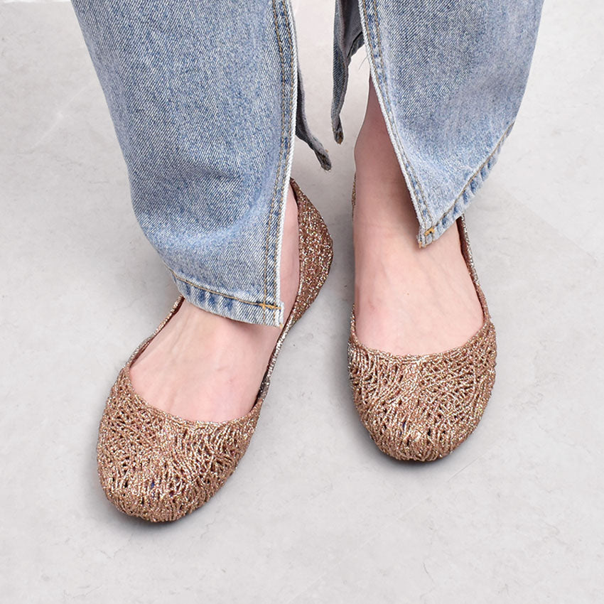 クラシック カンパーナ メリッサ MELISSA フラット グリーングリッター 