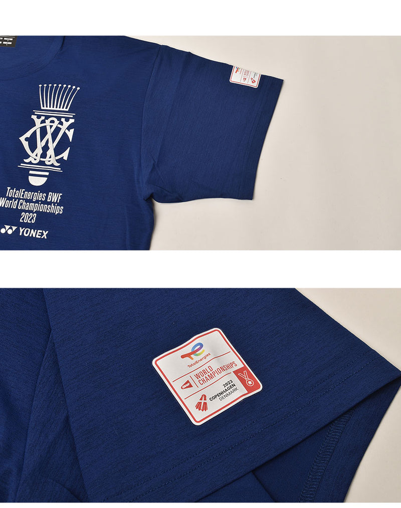 バドミントン世界選手権2023 ユニドライTシャツ YOB23190 半袖Tシャツ 3カラー