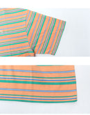 STRIPE LOOSE CROPPED TEE BE01C205 半袖Tシャツ 2カラー