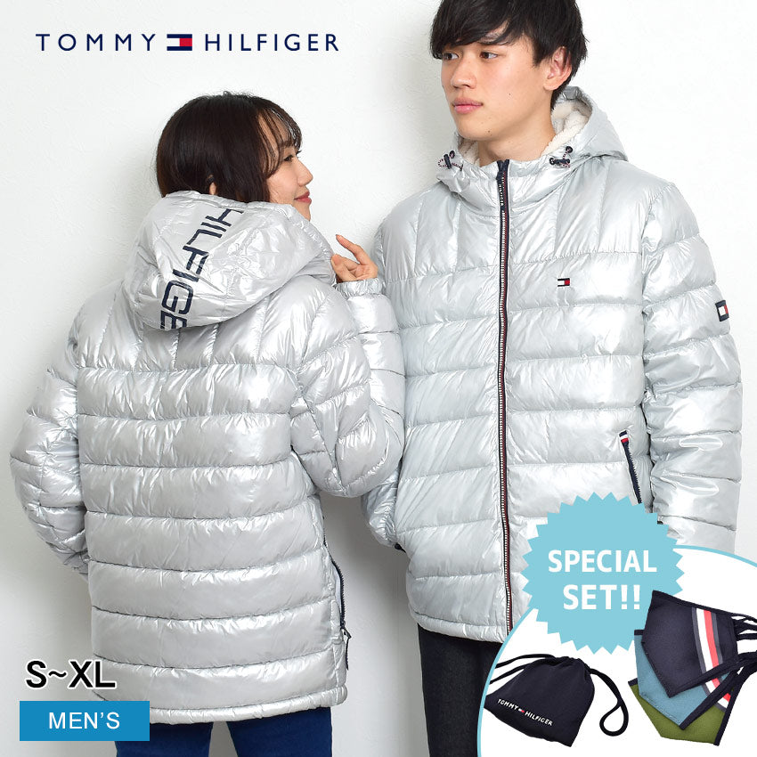 トミーヒルフィガー TOMMY HILFIGER QUILTED HOODY SHERPA JACKET