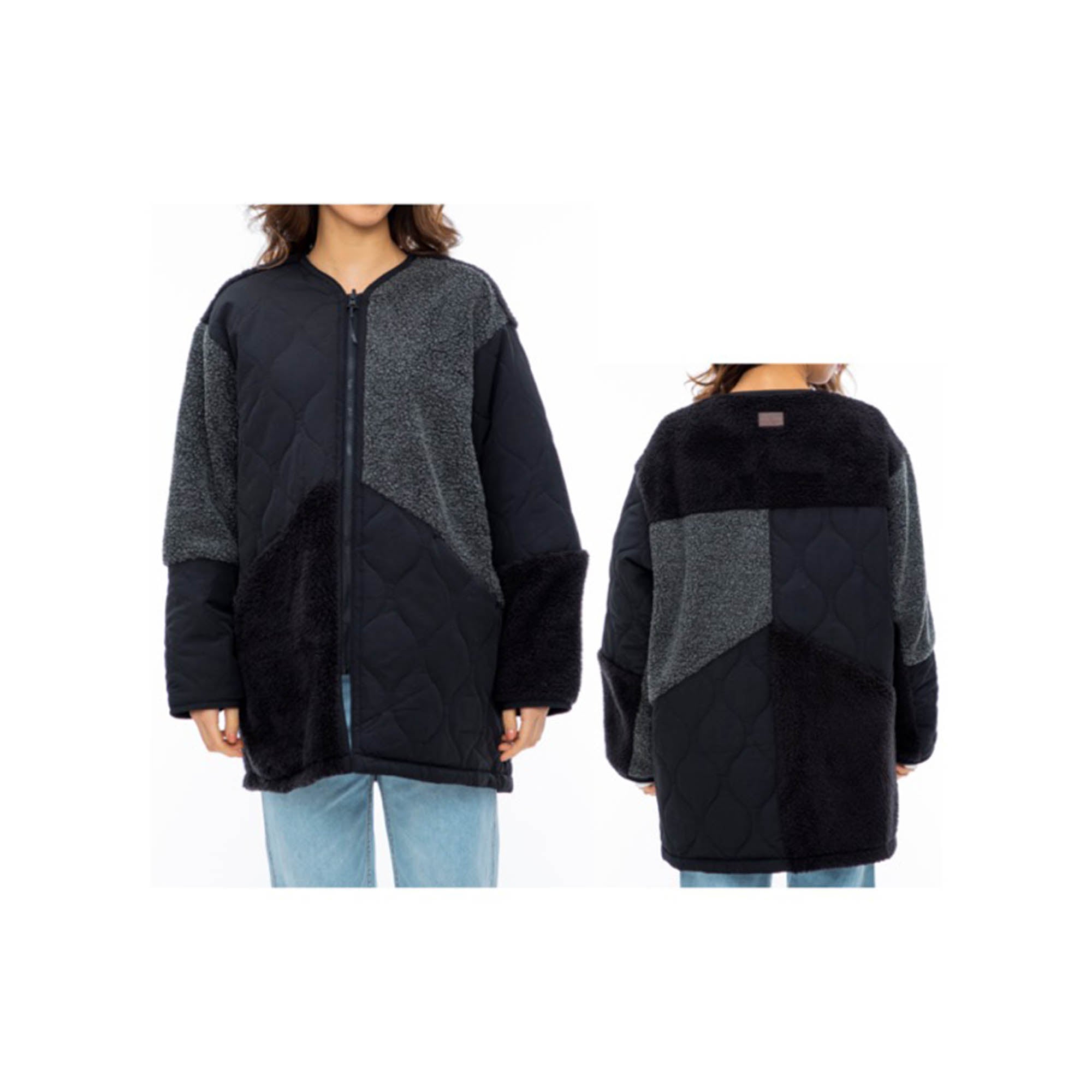 ビラボン BILLABONG ミックスファブリックノーカラージャケット