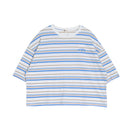 STRIPE LOOSE CROPPED TEE BE01C205 半袖Tシャツ 2カラー