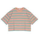 STRIPE LOOSE CROPPED TEE BE01C205 半袖Tシャツ 2カラー