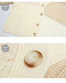 REESE CREAM PATCHWORK 829-310 カーディガン ベージュ 1カラー