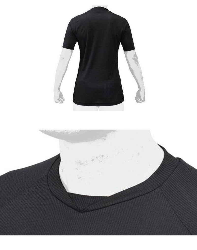 KUGEKI Light feelアンダーシャツ（レイヤーネック・半袖） 12JA0P37 アンダーウエア ブラック 黒 ネイビー 紺 2カラー