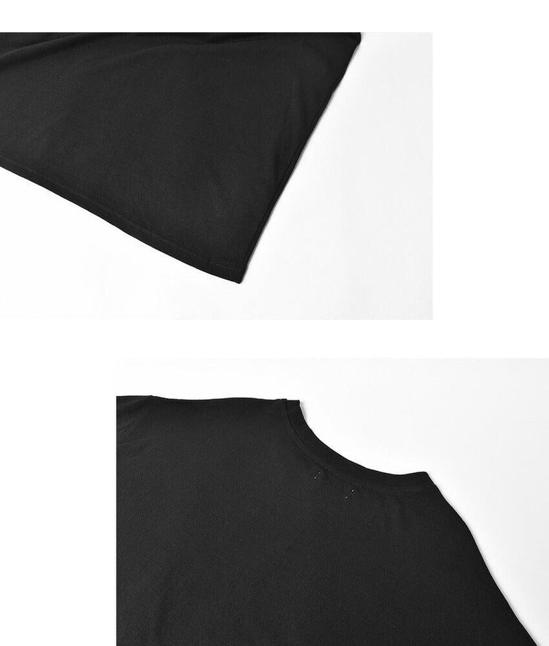 ロングTシャツワンピース ワンピース ブラック 黒 ホワイト 白 5カラー