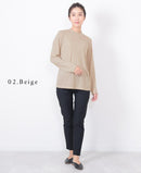 アルガンオイル加工 ハイネック 長袖 GCS0316 GCS0317 GCS0318 トップス 5カラー