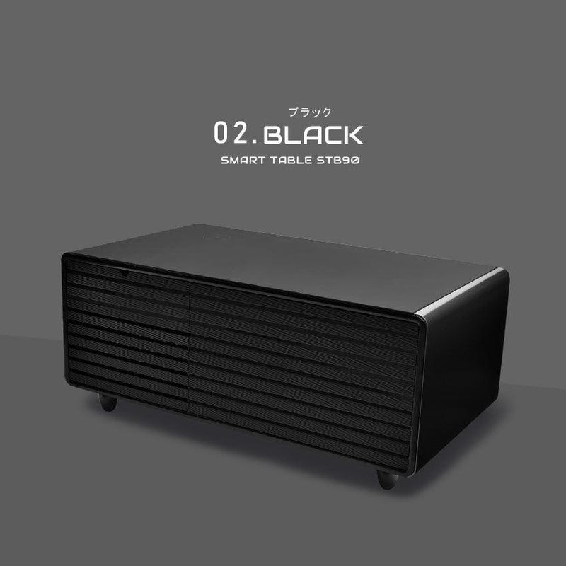 スマートテーブル STB90 冷蔵庫 93L 2ドア 冷蔵庫 ホワイト 白 ブラック ブラウン ウッド調 3カラー