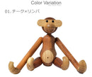 モンキー スモール 人形 ブラック 黒 ブラウン ウッド ベージュ 3カラー