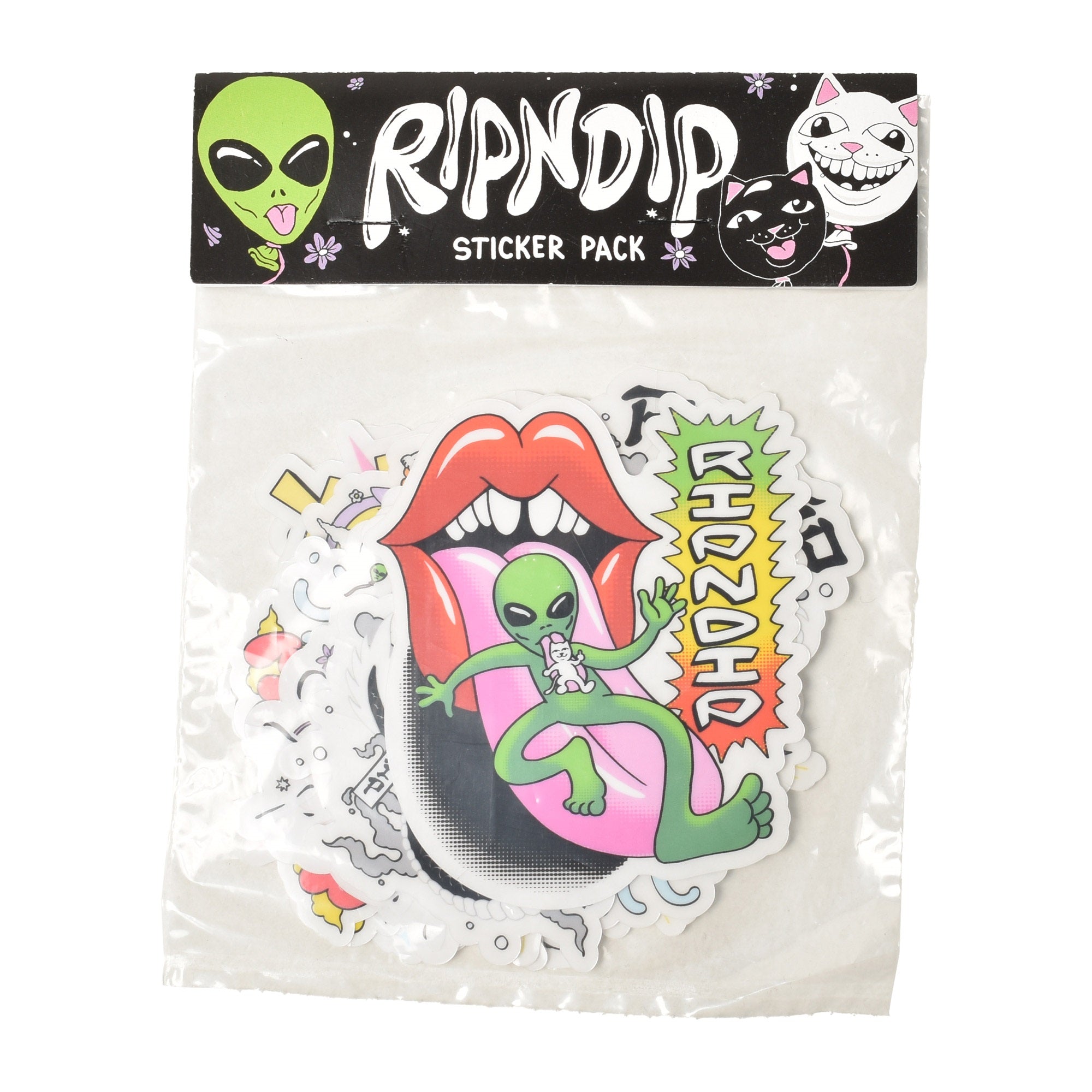 リップンディップ RIPNDIP HAPPY LICKING ステッカー パック RND9651 ステッカー 1カラー  │Z-CRAFT（ゼットクラフト） WEB本店