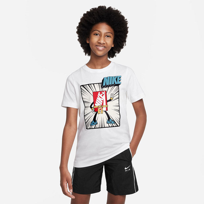 ナイキ NIKE YTH NSW ブランドマーク ボクシー SST SP23 DX9521 半袖Tシャツ ホワイト 白