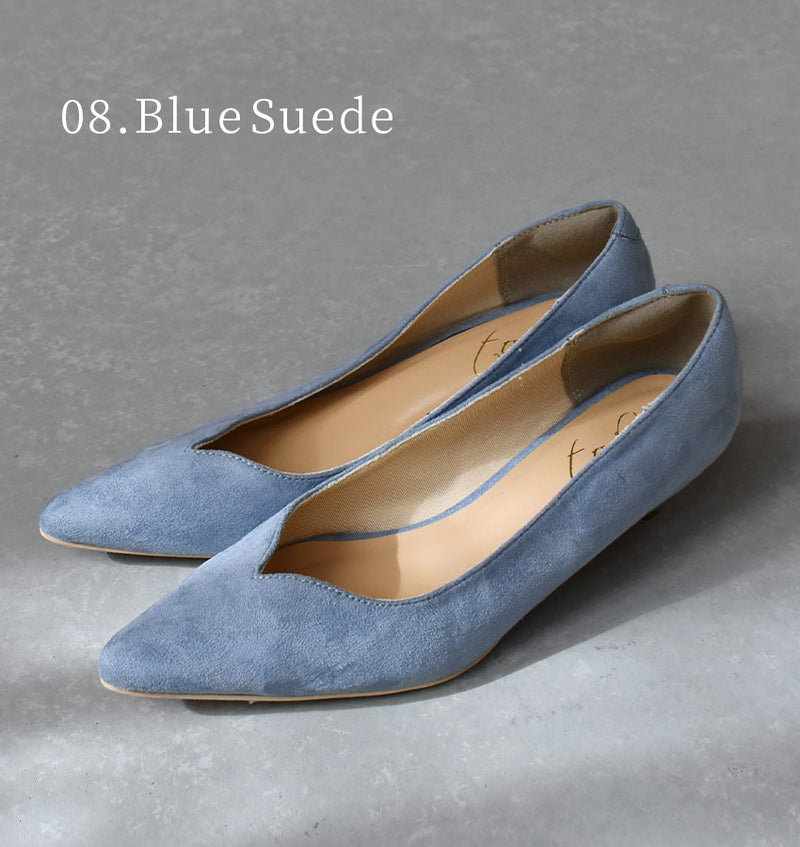 3.5cmヒールVカットパンプス TO-339 8カラー 当日出荷