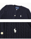 ミニケーブル コットン カーディガン 312543047 ニットカーディガン 4カラー