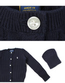 ミニケーブル コットン カーディガン 312543047 ニットカーディガン 4カラー