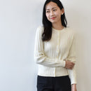 ミニケーブル コットン カーディガン 313543047 ニットカーディガン 3カラー