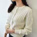 ミニケーブル コットン カーディガン 313543047 ニットカーディガン 3カラー