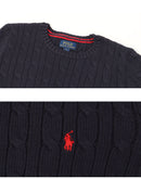 LS CABLE-KNIT CREW SWEATER 322702674 ニット 2カラー