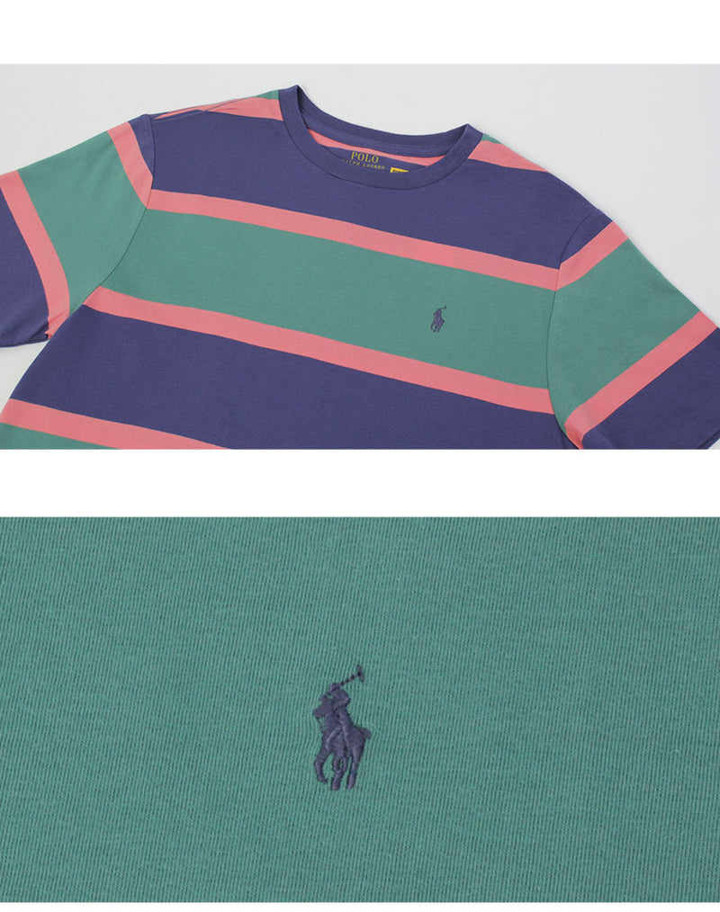 トワエモワ様 ポロ ラルフローレン クロップド マルチ ボーダー ロゴ ポロ ラルフ ローレン POLO RALPH LAUREN ポロ マルチストライプ