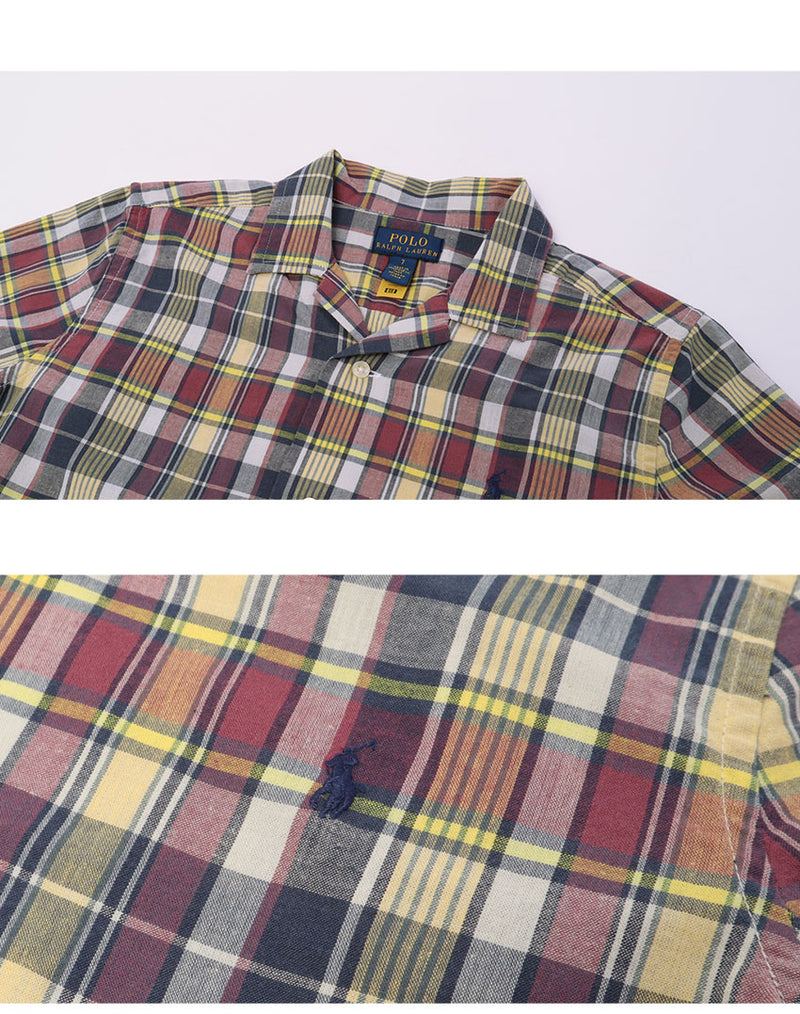 SS LINEN ANDY CAMP SHIRT-PLD 322964694 半袖シャツ