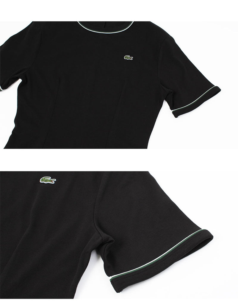 ラインドリブTシャツドレス EF9988 ワンピース 3カラー