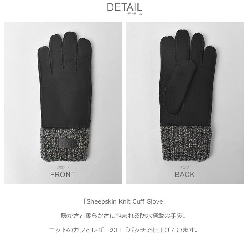 Sheepskin Knit Cuff Glove 101135 手袋 2カラー