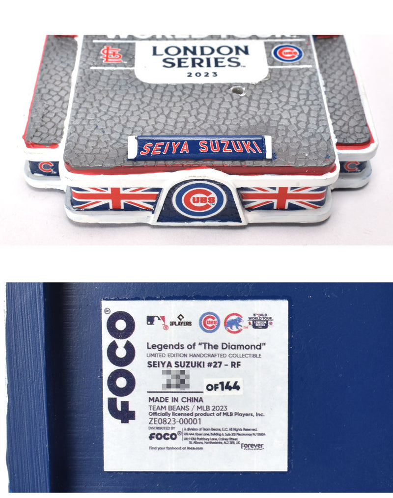SEIYA SUZUKI CHICAGO CUBS 2023 MLB LONDON SERIES BOBBLEHEAD BHMB23LSCCSS ボブルヘッド