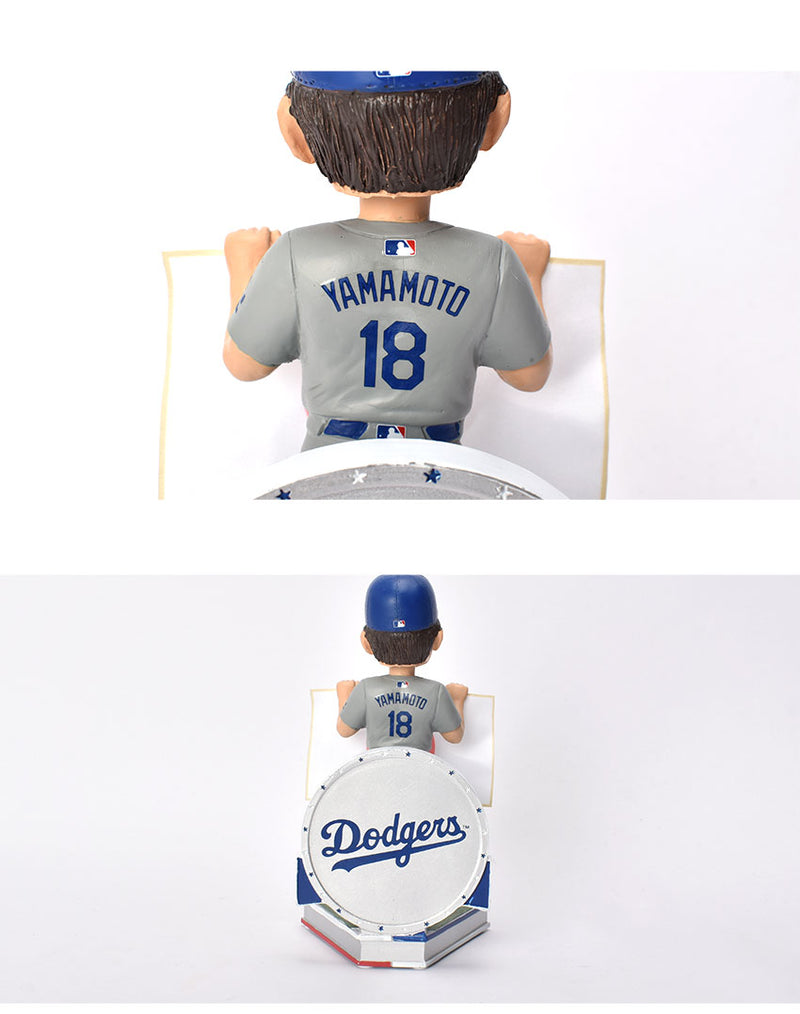 Yoshinobu Yamamoto Los Angeles Dodgers Away Jersey Japanese National Flag Bobblehead BHMBNATFLAGRDLDYY ボブルヘッド