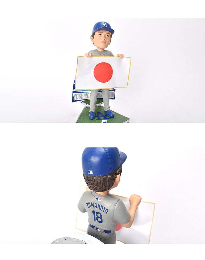 Yoshinobu Yamamoto Los Angeles Dodgers Away Jersey Japanese National Flag Bobblehead BHMBNATFLAGRDLDYY ボブルヘッド