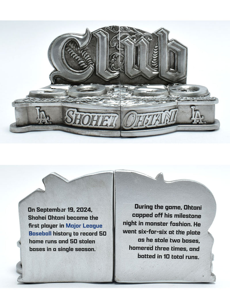 Shohei Ohtani Los Angeles Dodgers 50 Home Runs ＆ 50 Stolen Bases Connecting Platinum Base Bobblehead Set BHMB24CNT2PK5050PLATLDSO ボブルヘッド