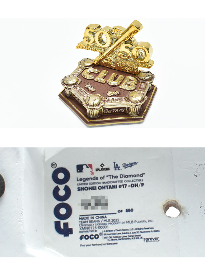 Shohei Ohtani Los Angeles Dodgers 50 Home Runs and 50 Stolen Bases Mini Golden Bobblehead BHMB24GOLD5050MNLDSO ボブルヘッド