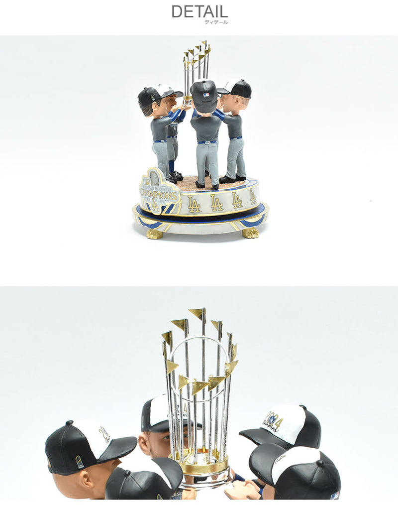 LOS ANGELES DODGERS 2024 WORLD SERIES CHAMPIONS TROPHY SPINNER MINI BOBBLEHEAD SCENE BHMB24WSPLSPNHMNLD ボブルヘッド
