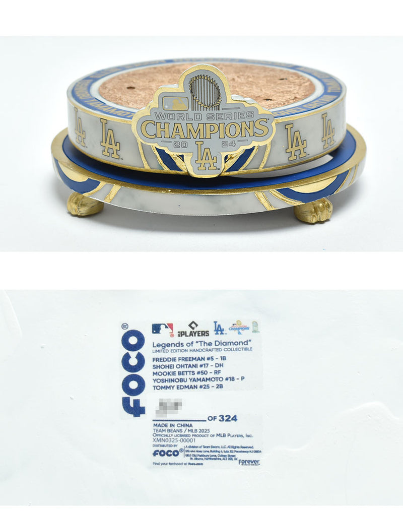 LOS ANGELES DODGERS 2024 WORLD SERIES CHAMPIONS TROPHY SPINNER MINI BOBBLEHEAD SCENE BHMB24WSPLSPNHMNLD ボブルヘッド