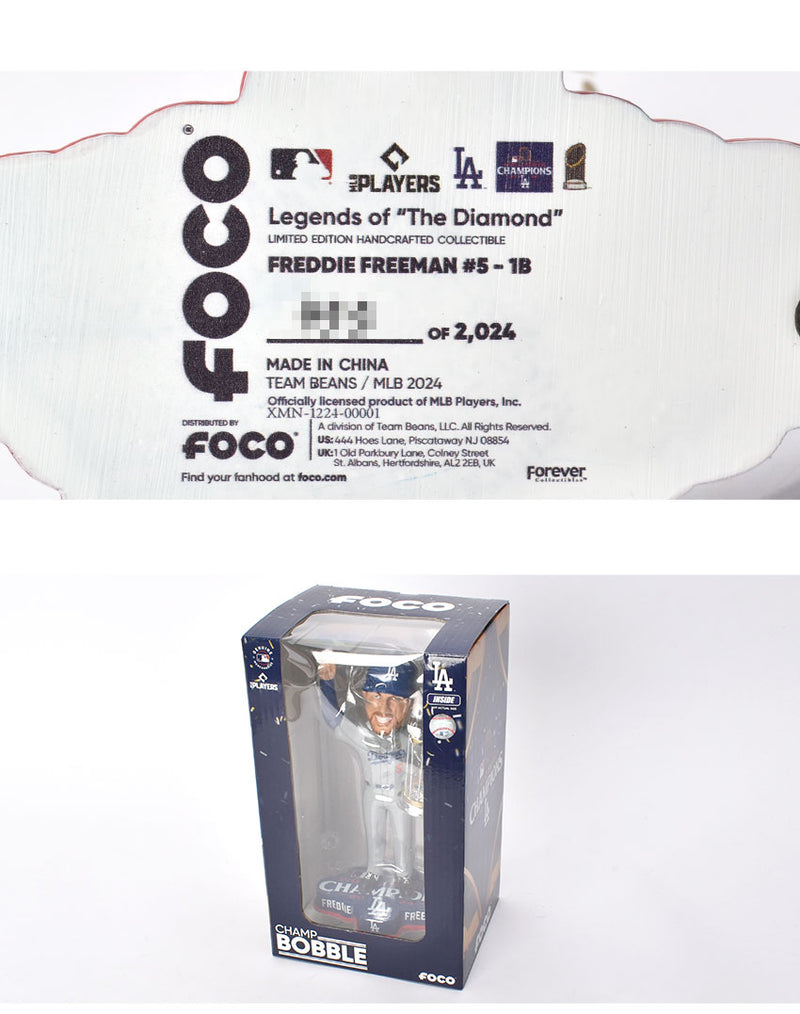 Freddie Freeman Los Angeles Dodgers 2024 World Series Champions Bobblehead BHMBCHWS24LDFF ボブルヘッド