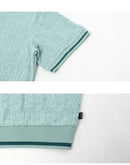 TETHER JACQUARD S/S TERRY TOP KN00546 ポロシャツ 2カラー