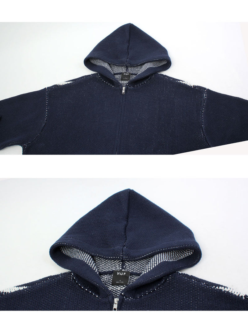 TOKEN ZIP HOODED SWEATER KN00560 ニットパーカー 2カラー