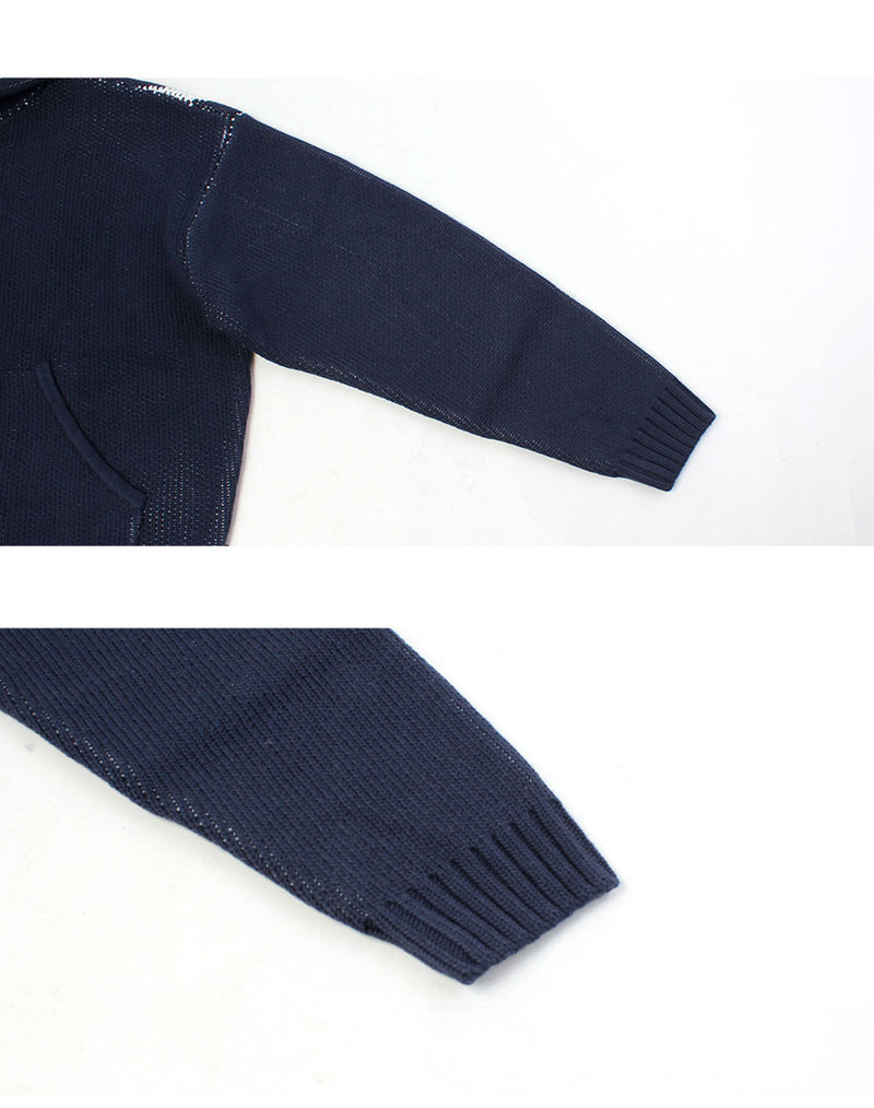 TOKEN ZIP HOODED SWEATER KN00560 ニットパーカー 2カラー