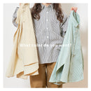 長袖シャツ 0034K ストライプシャツ 3カラー 当日出荷