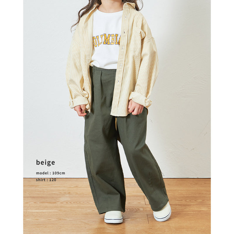 長袖シャツ 0034K ストライプシャツ 3カラー 当日出荷