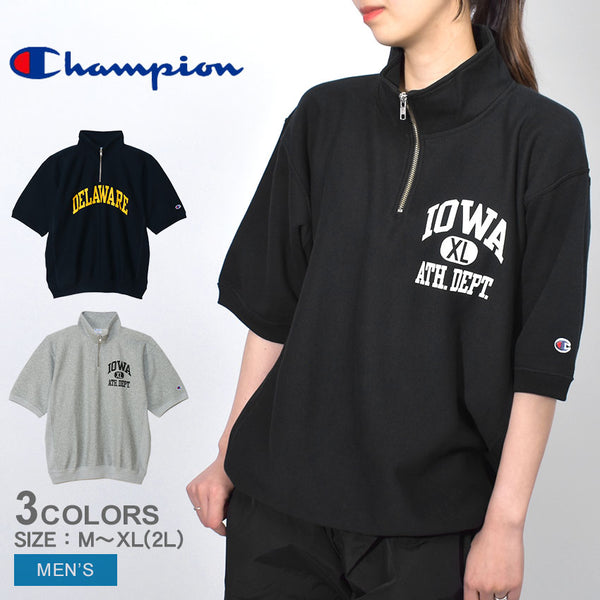 チャンピオン CHAMPION リバースウィーブ ハーフスリーブジップ