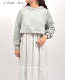 クロップドフードパーカー RY-0277 トップス 4カラー