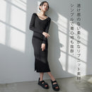 Vネックニットワンピース k5019v ワンピース 3カラー