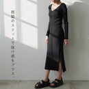 Vネックニットワンピース k5019v ワンピース 3カラー