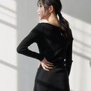 Vネックニットワンピース k5019v ワンピース 3カラー