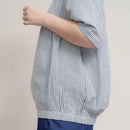 先染めストライプブラウス GTS4187 半袖ブラウス 4カラー