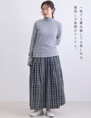 テレコリブ配色ミシンスリットタートル長袖 GCS0773 トップス 4カラー