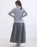 テレコリブ配色ミシンスリットタートル長袖 GCS0773 トップス 4カラー