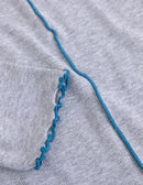 テレコリブ配色ミシンスリットタートル長袖 GCS0773 トップス 4カラー