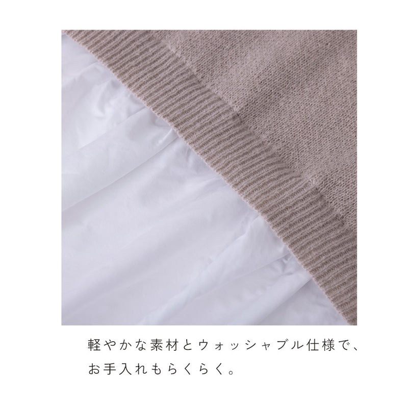 布帛ドッキングニットプルオーバー GKT5114 トップス 4カラー