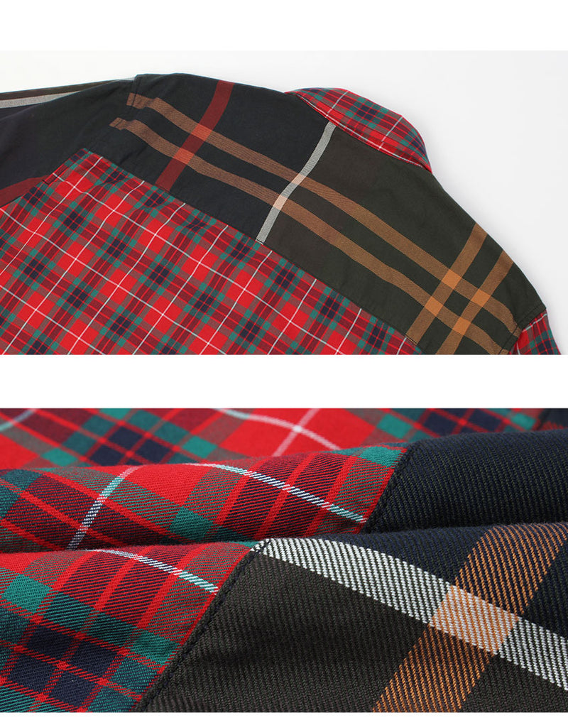 Relaxed Patchwork Shirt MSH5538 長袖シャツ 1カラー