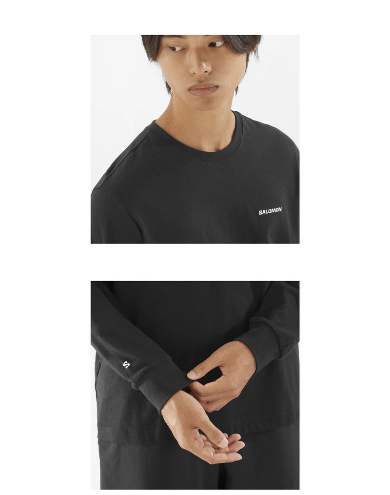 SALOMON LOGO Tシャツ LC2525700 LC2525800 長袖Tシャツ 2カラー